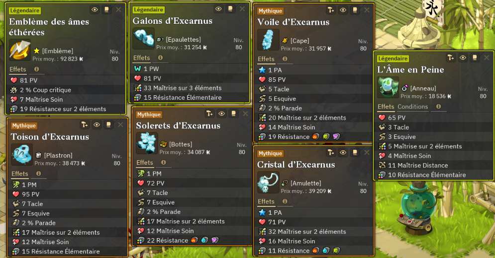 Excarnus – items
