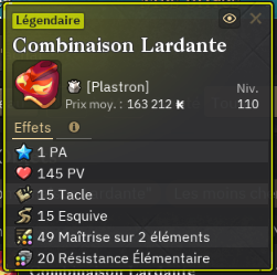 Combinaison Lardante – Plastron PA