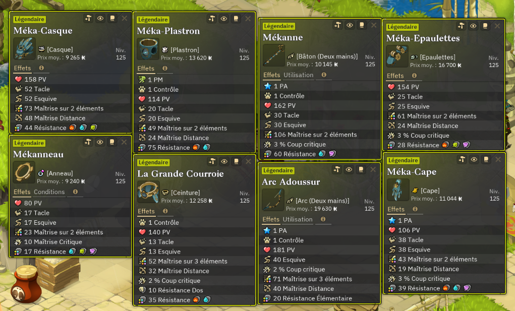 Tour Gelée – items