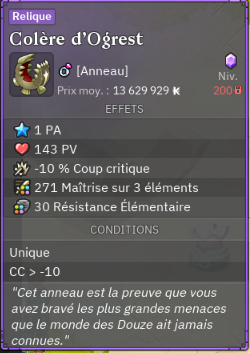 Reliques Colère d'Ogrest